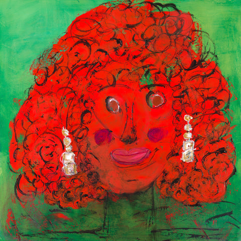 Construct Of Woman #1 aka Red Woman - Carol Seeley Art